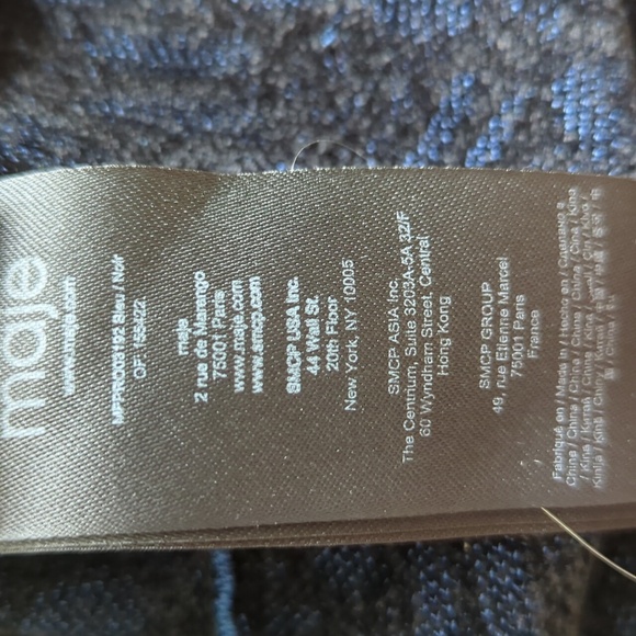 MAJE Paris dress, blue and black.  Size 34 - Picture 9 of 11